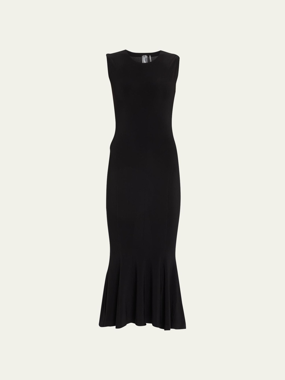 Norma Kamali Sleeveless Fishtail Midi Dress Black S NWT